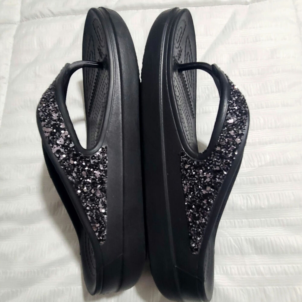 Crocs Women's Sloane Glitter Flip Sandal W7 - Picture 5 of 6